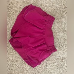 Lululemon hotty hot shorts, size 2, ripened raspberry color
